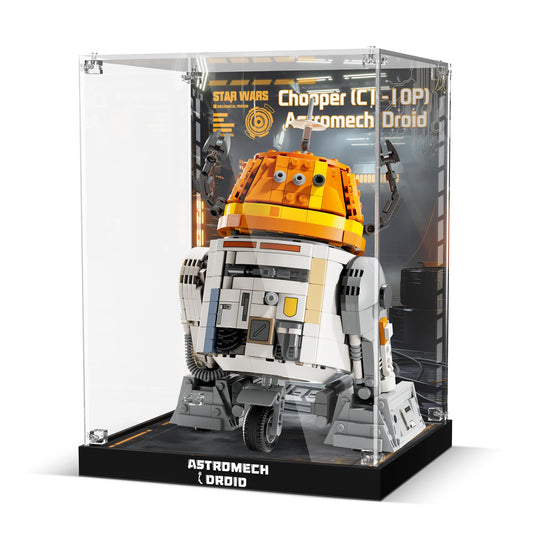 Acrylic Display Case for Lego 75416 Chopper (C1-10P) Astromech Droid (Lego Set Not Included)