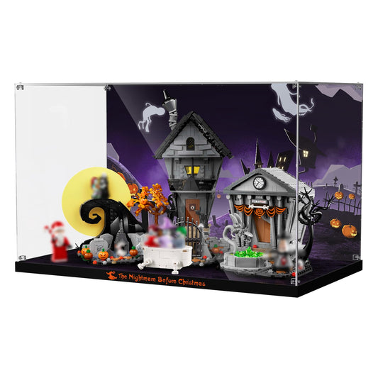 Acrylic Display Case for Lego 21351 Disney Tim Burton's The Nightmare Before Christmas (Lego set Not Included).