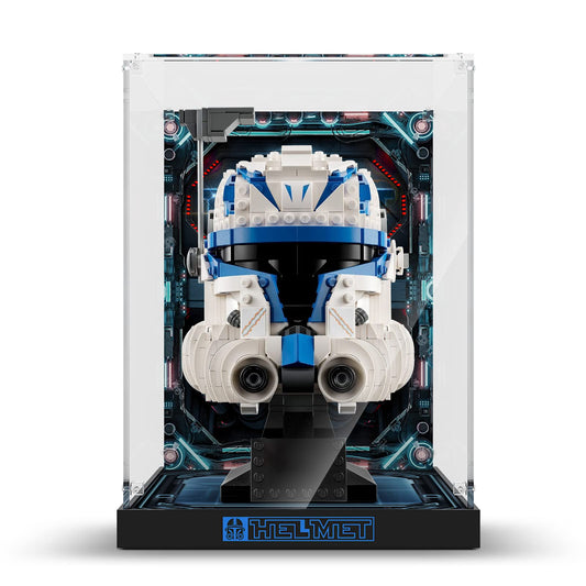 Acrylic Display Case for Lego Star Wars 75349/75350 Helmets (Lego set not included).