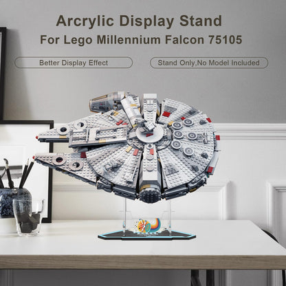 Acrylic Display Stand for Lego 75257/75105 Star Wars Millennium Falcon (Lego set Not Included)