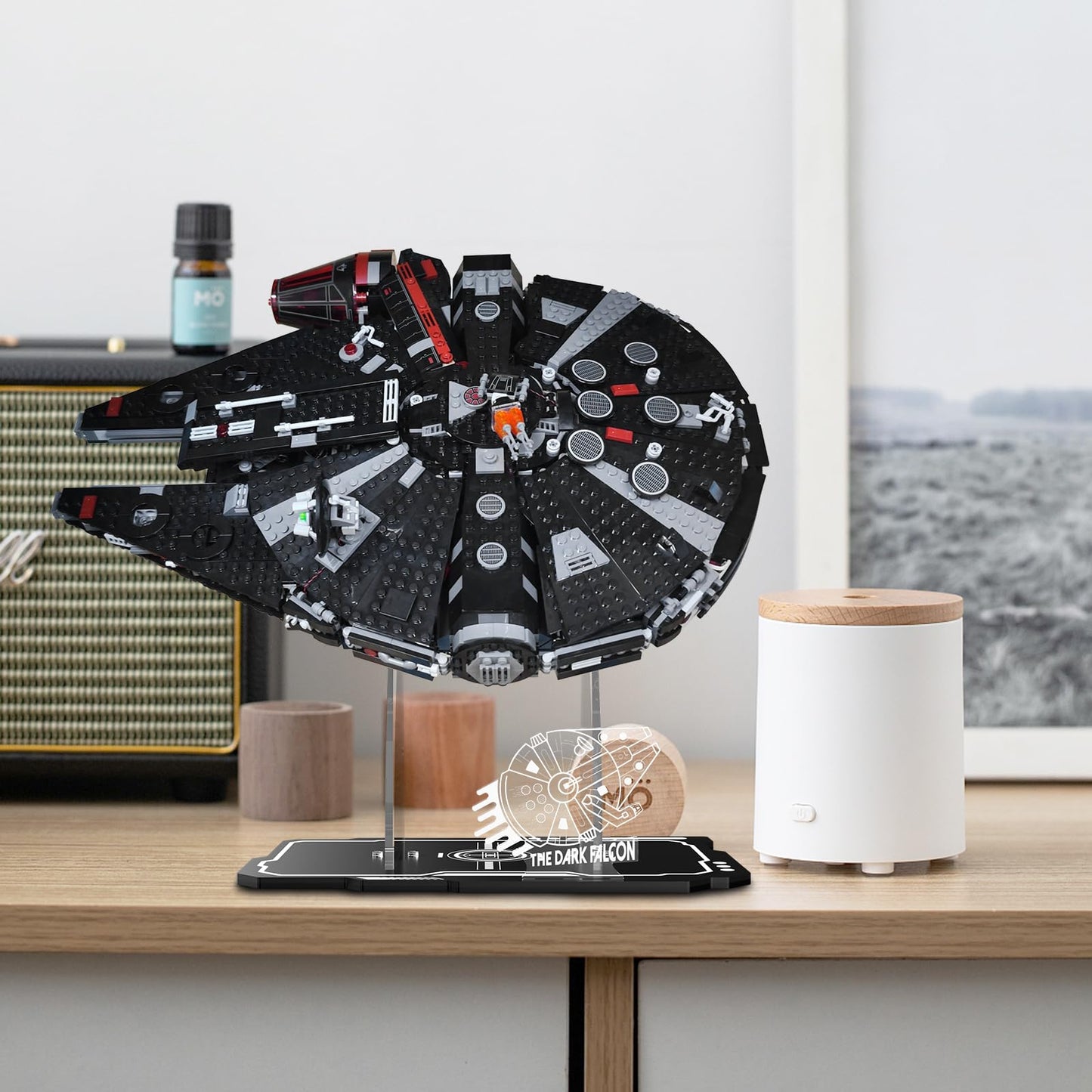 Acrylic Display Stand for Lego 75389 Star Wars the Dark Falcon (Lego set not included)