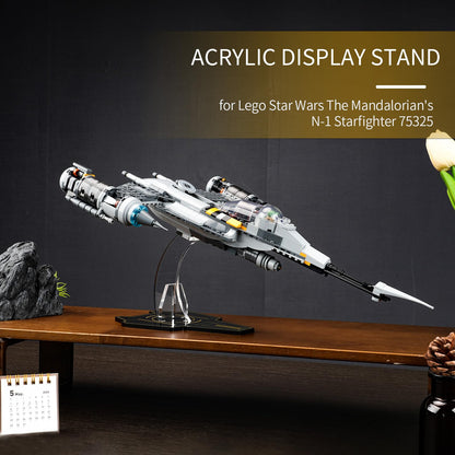 Acrylic Display Stand for Lego 75325 Star Wars the Mandalorian's N-1 Starfighter (Lego set not included)