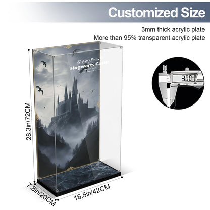 Acrylic Display Case for Lego 76454 Hogwarts Castle: The Main Tower (Lego set Not Included).