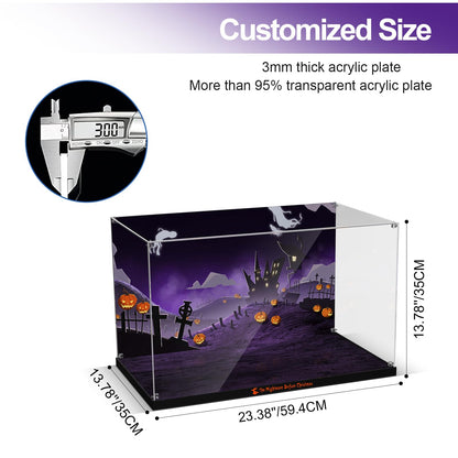Acrylic Display Case for Lego 21351 Disney Tim Burton's The Nightmare Before Christmas (Lego set Not Included).