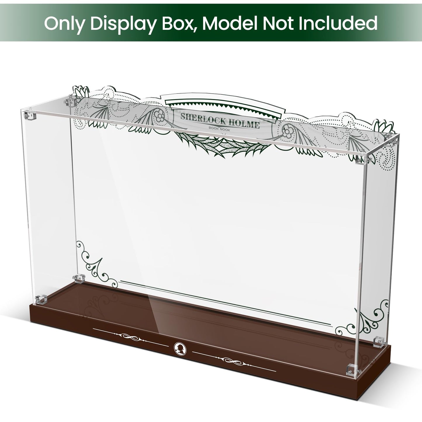 Acrylic Display Case for Lego 10351 Sherlock Holmes Book Nook (Lego set Not Included)
