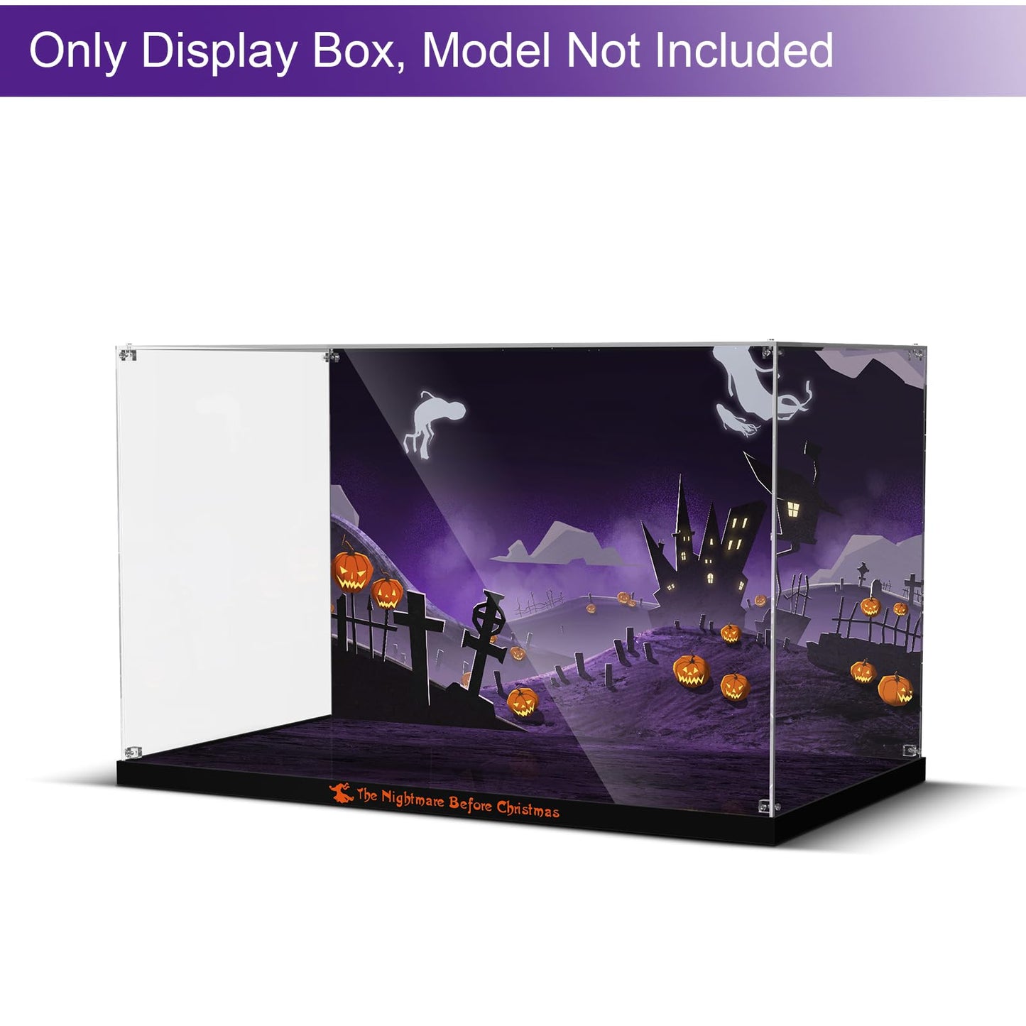 Acrylic Display Case for Lego 21351 Disney Tim Burton's The Nightmare Before Christmas (Lego set Not Included).
