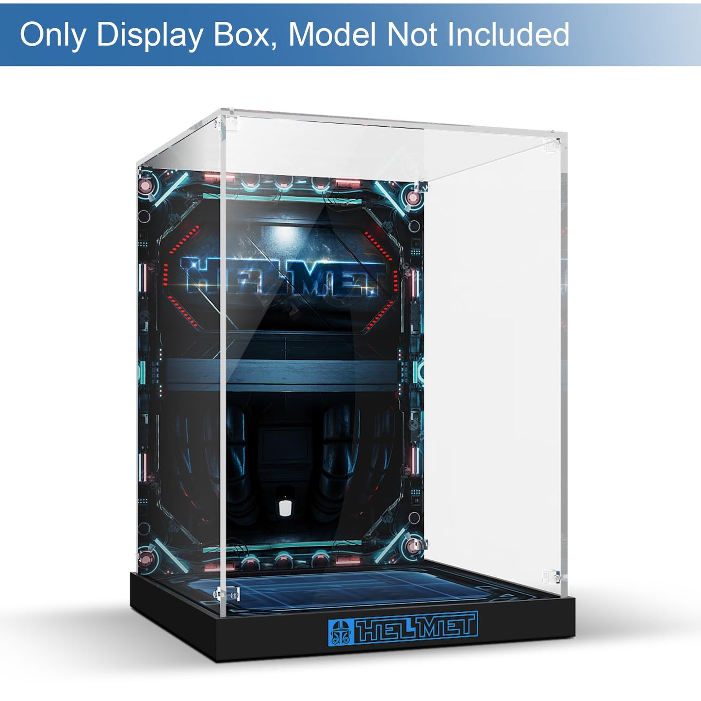 Acrylic Display Case for Lego Star Wars 75349/75350 Helmets (Lego set not included).