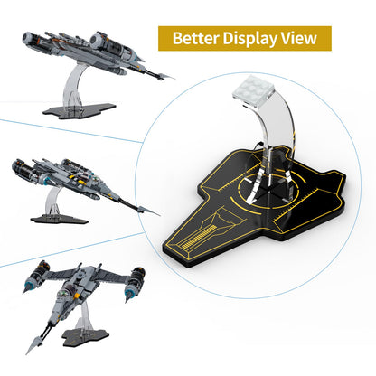 Acrylic Display Stand for Lego 75325 Star Wars the Mandalorian's N-1 Starfighter (Lego set not included)
