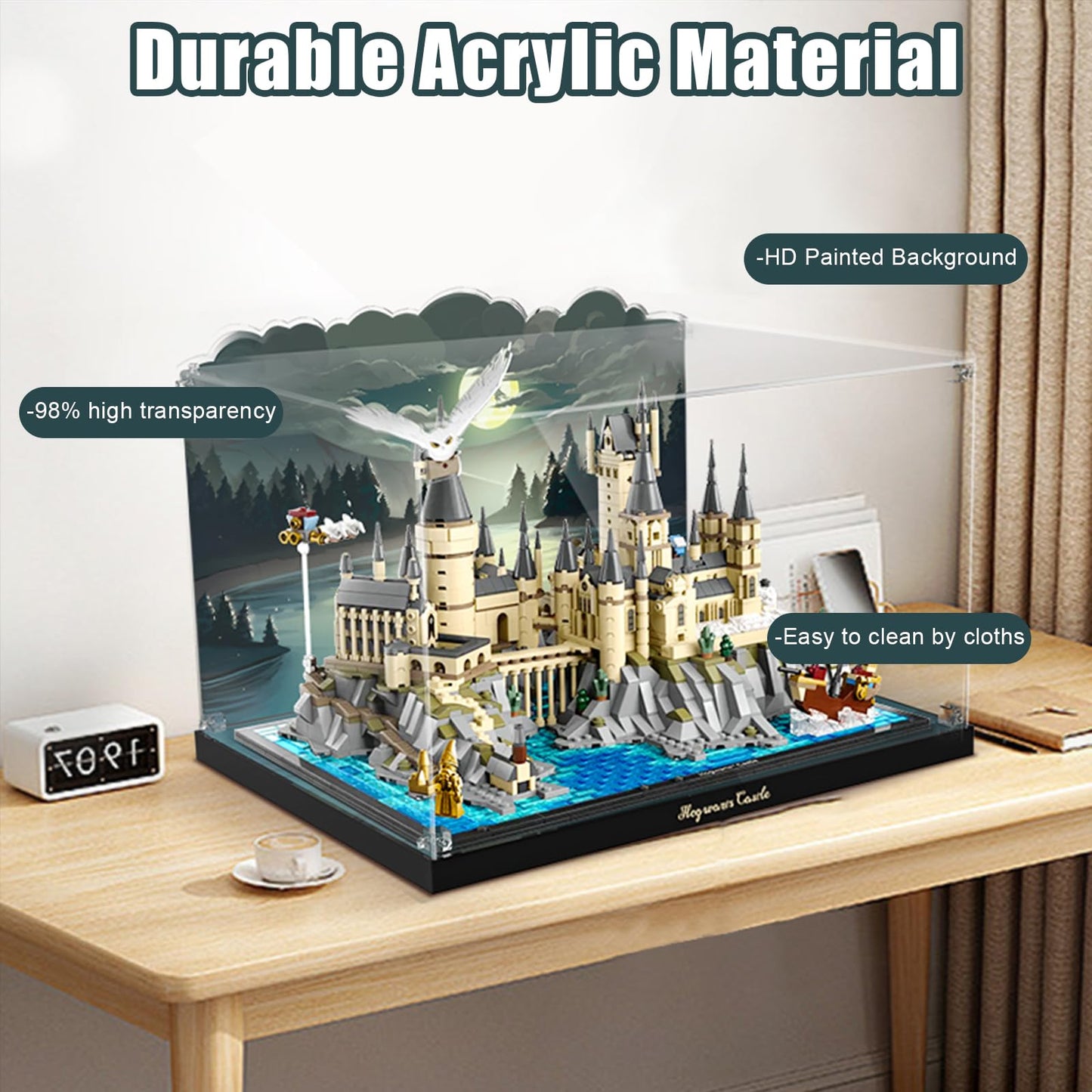 Acrylic Display Case for Lego 76419 Harry Potter Hogwarts Castle and Grounds (Lego set Not Included)