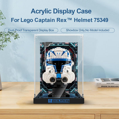 Acrylic Display Case for Lego Star Wars 75349/75350 Helmets (Lego set not included).