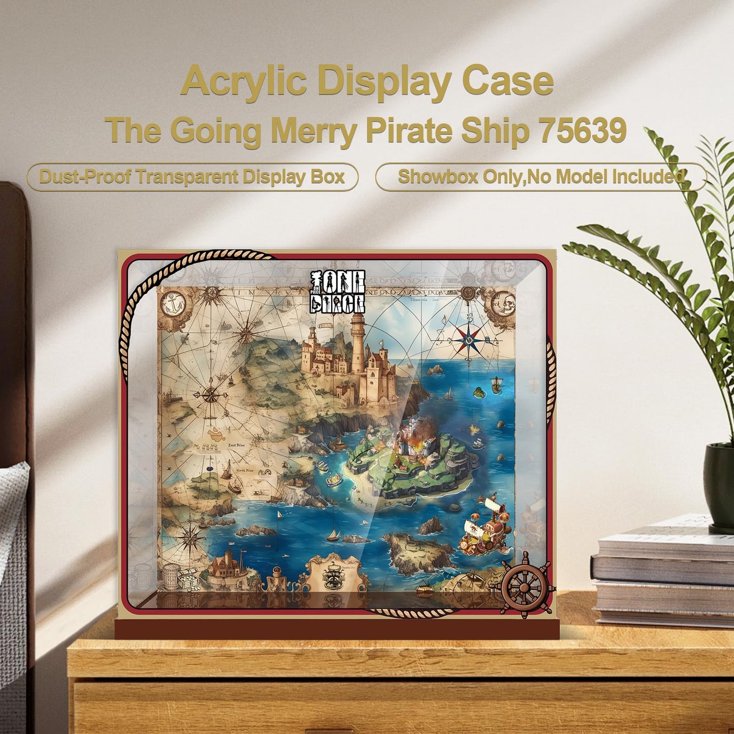 Acrylic Display Case for Lego 75639 The Going Merry Pirate Ship (Lego set not included).