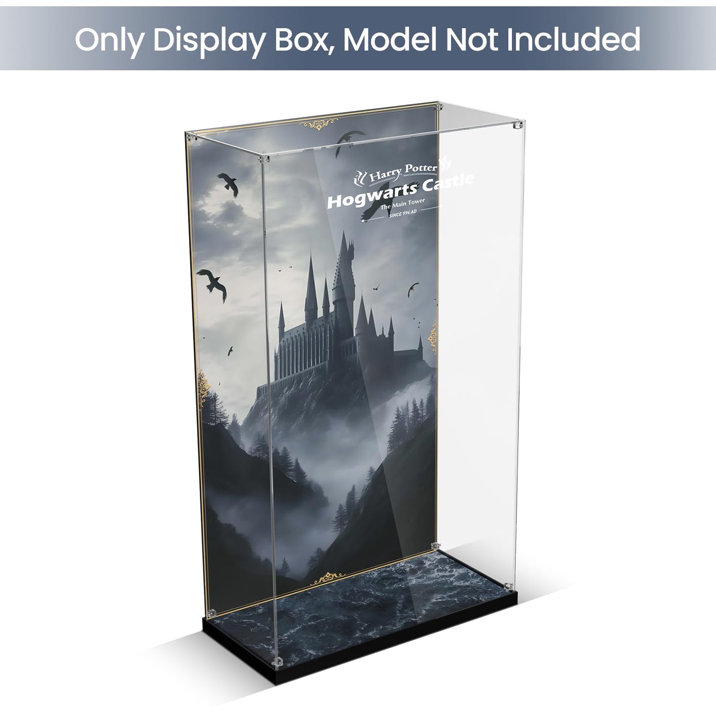 Acrylic Display Case for Lego 76454 Hogwarts Castle: The Main Tower (Lego set Not Included).