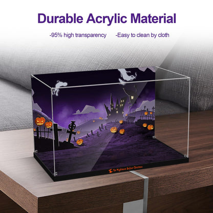 Acrylic Display Case for Lego 21351 Disney Tim Burton's The Nightmare Before Christmas (Lego set Not Included).