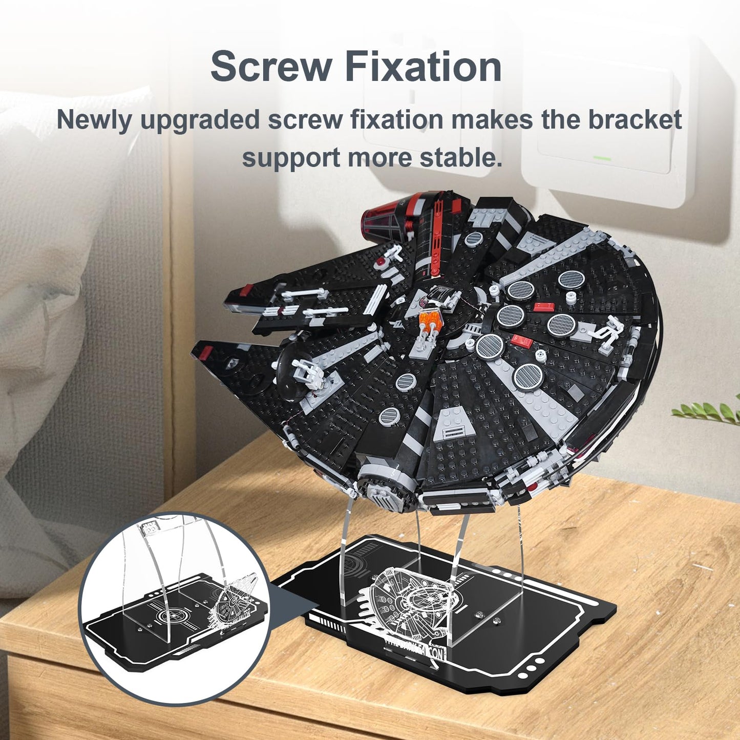 Acrylic Display Stand for Lego 75389 Star Wars the Dark Falcon (Lego set not included)