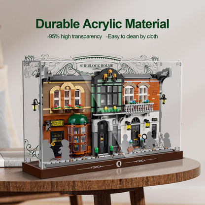 Acrylic Display Case for Lego 10351 Sherlock Holmes Book Nook (Lego set Not Included)