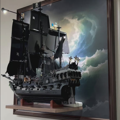 LED Light Display Wall Mount for Lego Icons 10365 Movie-accurate Jack Sparrow's Pirate Ship (Lego Set Not Included) Collector's Series